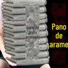 Pano de prato de arame prateado, pano de prato de cozinha sem óleo, pano de limpeza de arame, luvas de limpeza