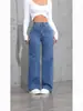 Amazon Aliexpress Venta Caliente Jeans de Mujer Verano Nuevo Sueltos Casual Rectos Moda Trendy Pantalones de Pierna Ancha