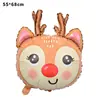 Globo de Navidad de Papel de Aluminio Papá Noel Renos Navideños Muñeco de Nieve Árbol de Navidad Decoración de Dibujos Animados Inflable