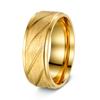 2026 Nueva Joyería de Acero Inoxidable Europea y Americana de Amazon Anillo para Hombre de 8 mm para Exteriores Anillo de Boda Anillo con Patrón Diagonal de Superficie Arena