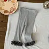 Roupas infantis Pear sugar calças para meninas outono novo estiloso leggings infantis estilo primavera e outono calças compridas de tricô para bebês meninas