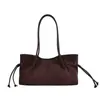 Bolsa de Tote de Gran Capacidad Estilo Maillard Retro Otoño e Invierno Bolso de Hombro Único de Lujo Ligero Bolso de Gamuza Transfronterizo