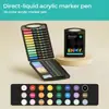 Enmi Caja Negra Pequeña Marcador Directo Líquido Marcador Acrílico Seguro Lavable Cabeza Suave Marcador para Niños Pincel