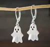 Transfronteiriço Novo Halloween Simples Fofo Engraçado Boneco de Fantasma Pequeno Moda Versátil Brincos Colar Conjunto Combinado