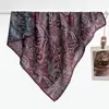 Bufanda Grande Azul de Algodón Lino con Patrón de Anacardo 90% Bufanda de Seda Protector de Cuello Estilo Coreano para Mujer Chal Pañuelo Fino para la Cabeza Bufanda de Terciopelo Rosa