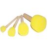 Venta al por mayor del fabricante Mango de madera Esponja Redonda Tipo Champiñón Pincel de Pintura Esponja de Pintura DIY para Niños Pincel Sello Pincel para Arte Urbano