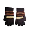 Luvas de Inverno Fofas para Crianças do Jardim de Infância, Acolchoadas e Forradas com Lã, Luvas Quentes de Tricô Jacquard Listradas para Meninos e Meninas