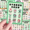 108 Adesivos Magnéticos de Saúde para Estudantes, Check-in de Autodisciplina, Adesivos de Crescimento de Autocuidado, Caderno DIY
