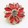 Botón de strass con patrón multicolor de ojo de caballo de vidrio dorado de 26 mm botón de suéter cárdigan accesorios de ropa
