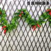 Rattan Sintético Planta Techo Restaurante de Frutas Decoración Planta Verde Granja Vegetal y Fruta Flor Enredadera Fruta Roja de Año Nuevo Artificial Alta