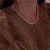 Collar de perlas de imitación francesas de estilo febril para mujer, cadena de suéter de perlas de nicho de lujo ligero de clavícula de alta calidad de alta calidad