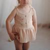 Ins26 Mono de Verano Estilo Coreano para Niñas Mono de Tirantes con Bordado Floral para Bebé Mono Vestido para Bebé