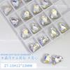 Joyería para Uñas Luz de Luna Azul Joyería de Diamantes Fondo Puntiagudo Multifacetado Corazón Torcido Diamante Accesorios para Uñas Corazón Mariposa Cristal Diamante con Forma Especial