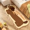Cachorro Dachshund Imitación Cachemir Dibujos Animados Sentado y Acostado Alfombra de Dibujos Animados Maillard Hogar Dormitorio Manta de Cabecera Habitación Infantil