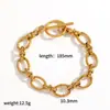Pulsera Cadena de Acero Inoxidable 304 Transfronteriza Personalizable Joyería DIY Accesorios Chapado en Oro de 18K Hebilla Ot Pulsera de Acero de Titanio Pulsera