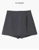 Falda de Cintura Alta con Abertura Estilo Línea A, Falda Corta de Traje Lateral para Mujer, Diseño Moderno Adelgazante, Nuevo Estilo 2025 Ajustada a la Cadera para Primavera y Verano