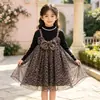 Vestido de Cumpleaños Estilo Chanel para Niña Pequeña Otoño/Invierno 2026 Nuevo Elegante Vestido de Princesa Espeso con Felpa