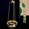 Candelabro de Aleación de Vidrio Templo Sala de Buda Lámpara Colgante Lámpara de Mantequilla Lámpara de Aceite de Cocina para Lámpara Decoración de Sala de Buda Dojo