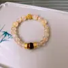 Pulsera de Cuentas de Fluorita Cristalina y Circonita Moda Lujo Ligero Pulsera de Gama Alta Temperamento de Nicho Joyería Versátil Venta al por Mayor