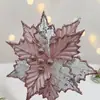Producto Nuevo Transfronterizo 20cm Hueco Dorado Cabeza de Flor Artificial Corona de Flores Rojo Champagne Adorno DIY Decoración Navideña