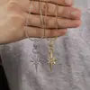 Collar con Colgante de Estrella de Ocho Puntas Incrustada de Diamantes para Hombre, Diseño Moderno y Versátil, Accesorios de Personalidad de Nicho al por Mayor