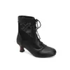 Botas de Resfriamento Botas de Cano Baixo Sandálias Femininas Estilo Novo Europeu e Americano Bico Redondo Salto Alto Botas de Couro Stiletto Amazon