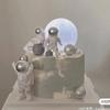 Adornos para Decoración de Pastel de Astronauta Nave Espacial Bebé Un Año Planeta Plug-in Transbordador Espacial Adornos de Astronauta