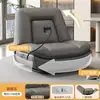 Sillón sofá individual, sofá cápsula espacial, sofá reclinable eléctrico giratorio para sala de estar, mecedora multifuncional de cuero WY