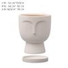 Vaso de Flores de Barro Queimado Bruto Retrato Plano Geométrico Simples Respirável e Absorvente de Água Vaso de Argila DIY Pintado à Mão Cerâmica Grossa Planta Planta em Vaso Orquídea