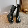Botas Largas para Niña Invierno Nuevas Botas de Piel para Niño Suela Suave Zapatos para Niña Botas Martin de Caña Alta Doble Algodón Más Terciopelo Zapatos de Invierno