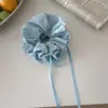 Estilo Coreano Renda Vazada Anel de Cabelo Intestino Grosso Corda de Cabelo com Laço de Renda Grande Flor de Cabeça Sentido Avançado Cabeça de Bola Corda para Rabo de Cavalo Baixo