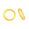 Anillo Liso Bañado en Oro con un Diseño Único, Versátil y Lujoso, Sensación de Alta Gama, Color Dorado Mate, Anillos de Pareja para Mujer