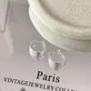 Pendientes Europeos y Americanos de Acero Inoxidable Anchos con Diseño Texturizado Novedoso Transfronterizos, Accesorios para Orejas de Acero de Titanio de Moda y Versátiles