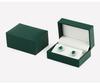 Caja de Aretes para Oreja Caliente Aretes Caja de Almacenamiento de Aretes Papel Relleno de Cuero Caja de Empaque de Ángulo Recto Caja de Empaque de Joyería para Anillos de Boda