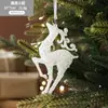 Polvo Dorado de Brillo de Plástico Transfronterizo Colgante de Reno Cervatillo Accesorios de Decoración para Árbol de Navidad Decoraciones Navideñas Estampado en Caliente