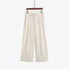Calça Reta Feminina Plus Size com Cintura Alta Elástica, Calça Casual, Outono 2026 Novo Versátil Preguiçoso Solto Longo Nk1153