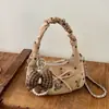 Bolsa de mão transfronteiriça de bolinhas doces para mulheres, nova moda outono 2026, bolsa tote plissada com alça de corrente