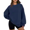 Moletom Esportivo Solto com Gola Redonda para Primavera, Outono e Inverno para Homens e Mulheres, Moletons, Moletons Pulôver, Tops Casuais de Manga Longa