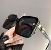 Lentes de Sol Anti-UV para Mujer con Armazones Cuadrados Grandes para Rostros Redondos, Lentes de Sol Adelgazantes, Protección Solar de Alta Gama, Lentes de Sol Modernos Personalizados