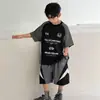 Conjunto Deportivo de Verano para Niños con Mangas Cortas 2026 Estilo Nuevo para Niños Mayores, Conjunto de Dos Piezas de Verano de Moda para Niños
