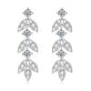 Comércio Exterior Transfronteiriço Atacado Moda Luxo Brincos de Franja Folha Temperamento Socialite Brincos de Prata Esterlina S925 Moissanite para Mulheres