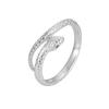 Anillo de serpiente del zodiaco 2025 en plata de ley S925, diseño de apertura ajustable unisex