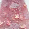 Tela Bordada Floral con Lentejuelas para Arreglos Florales, Tela Bordada Hanfu de Rendimiento con Lentejuelas y Adornos Florales