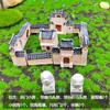 Modelo de Casa Huizhou em Estilo Chinês Jiangnan Construção de Casa Micro-Paisagem Pequenos Ornamentos Bonsai Aquário Rochoso Decoração de Paisagismo