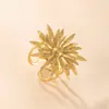Anillo de acero inoxidable estilo europeo y americano para mujer, personalidad de alta calidad, joyería de acero de titanio, soldadura por presión de aceite, flor de marca, anillo abierto, fábrica de venta al por mayor