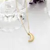 Comercio exterior transfronterizo nuevo temperamento Moda collar Colgante Luna Nueva Creciente collar corto cadena de clavícula venta al por mayor