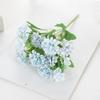 Simulación de hortensia, flor lila, ramo de boda, simulación de flor artificial falsa, planta transfronteriza, decoración de flores de seda, adornos florales