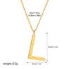 Collar de Acero Inoxidable de Oro de 18 Quilates con Colgante de 26 Letras Inglesas Cadena de Oro Grande Exagerada Hip-Hop Joyería Transfronteriza Europea y Americana