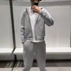 Sudadera con capucha y cremallera gris transfronteriza europea y americana para hombre y mujer, nueva para primavera, holgada, estilo retro, chaqueta cárdigan, Aliexpress