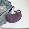 Bolso de tela multicapa para mujer, bandolera de hombro estilo coreano, nuevo bolso informal de color sólido estilo occidental, bolso de bola de masa texturizada para mujer, 2025